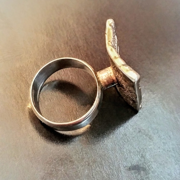 Vintage DANISH MODERN 830S Silver Ring Modernist MCM - Picture 4 of 7